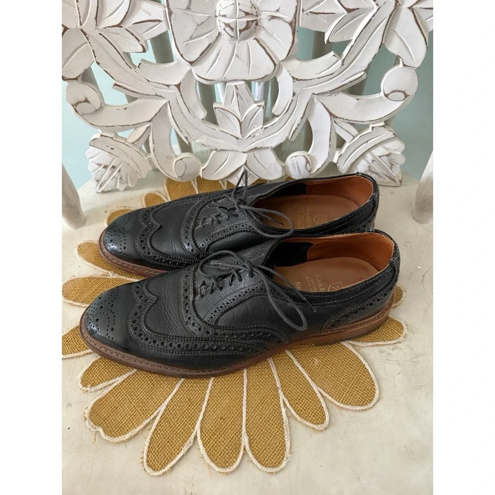 Allen Edmonds‎ Neumok 2.0 - 10D  Oxfords Black Leather Wingtip Shoes USA Men